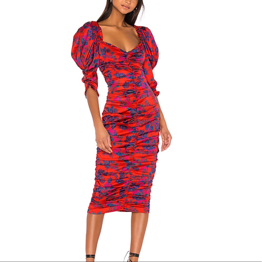 For Love and Lemons Monet Floral Midi